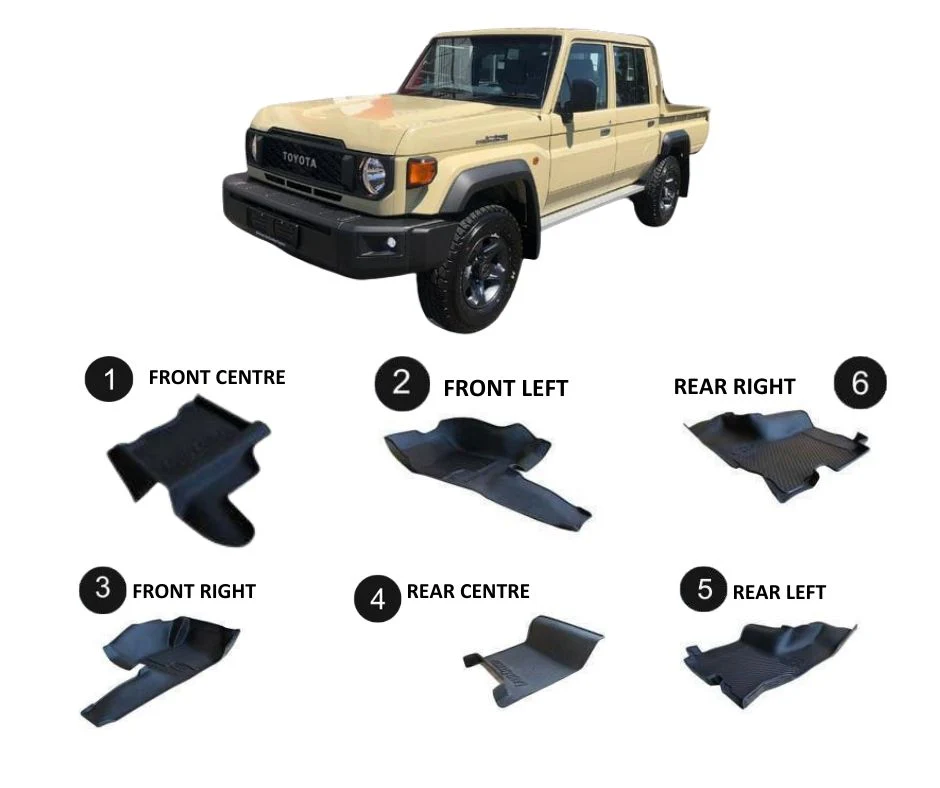 REPLACEMENT MATS | TOYOTA LAND CRUISER 2007-PRESENT DOUBLE CAB FULL KIT - Image 2
