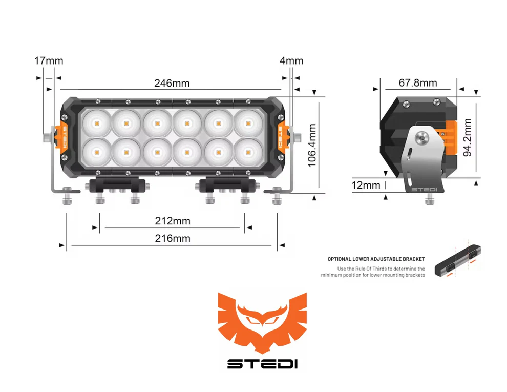 STEDI ST3303 PRO 11-INCH 12 LED LIGHT BAR - Image 3