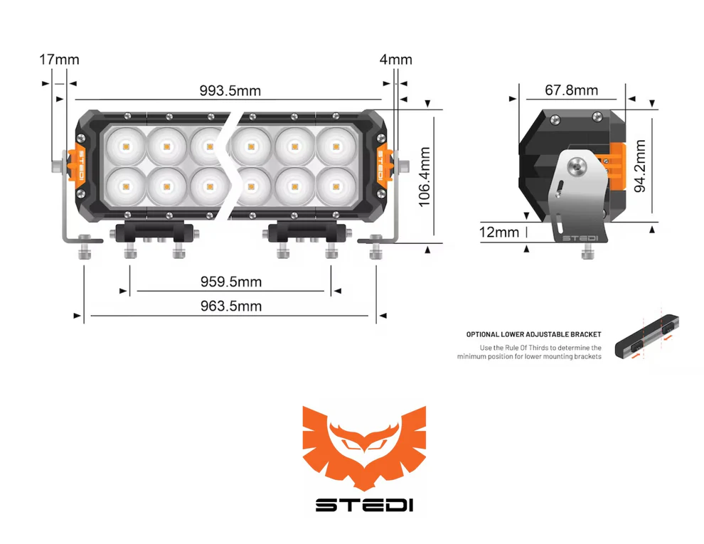 STEDI ST3303 PRO 39 INCH 60 LED LIGHT BAR - Image 3
