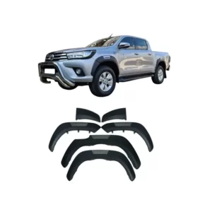 Hilux Rocco Style Fender Flares Wheel Arches with Grey Insert (Fits 2016 - 2020 )