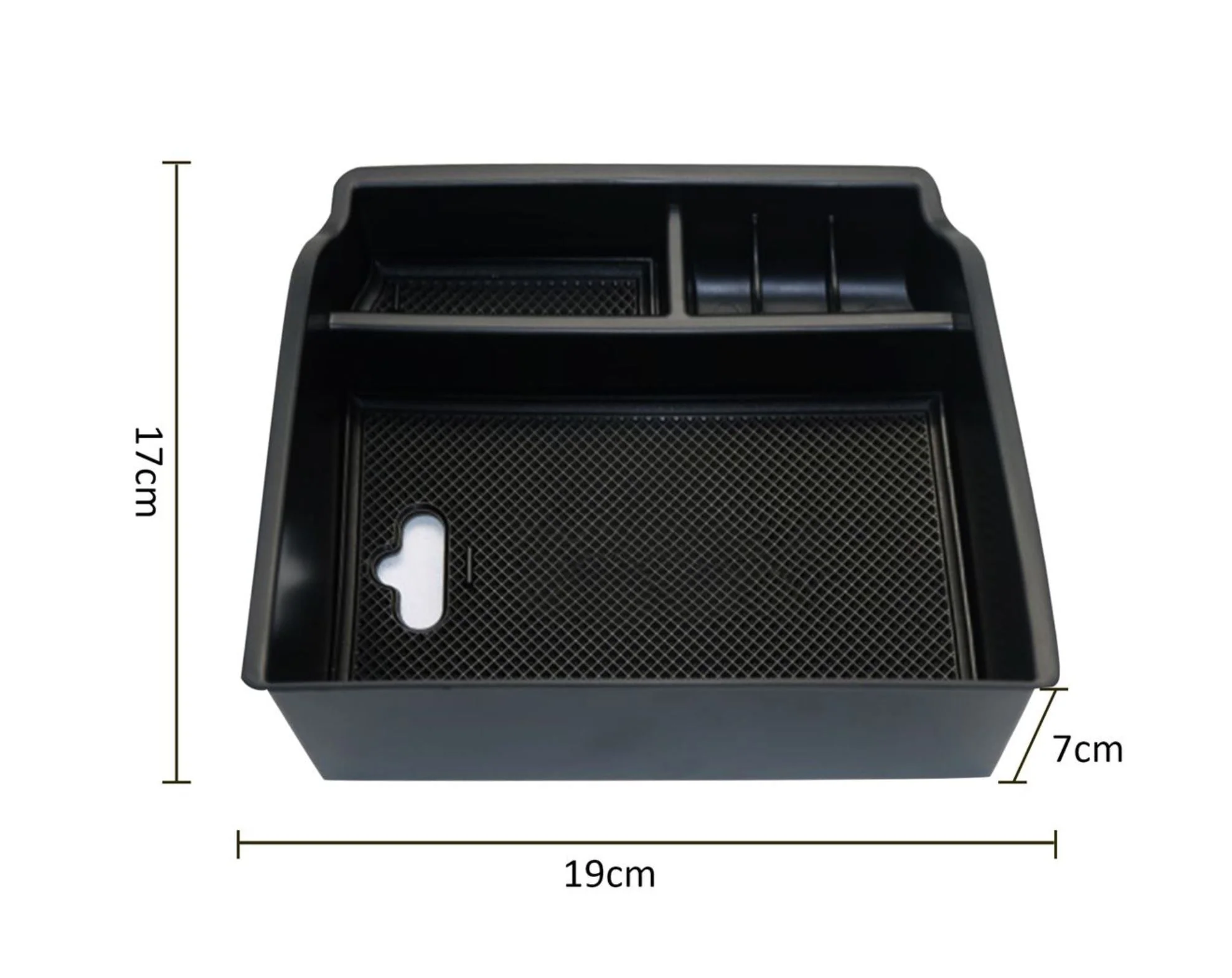 Toyota Fortuner 2016+ Center Console Storage Tray With Rubber Matt - Image 3